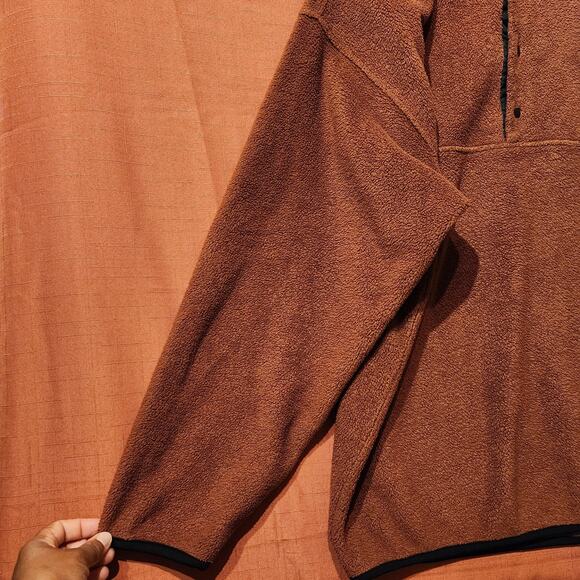 Outdoor Urban Terrain Men's Sz XL Burnt Orange 1/4 Snap Pullover Fleece Jacket - Picture 4 of 8
